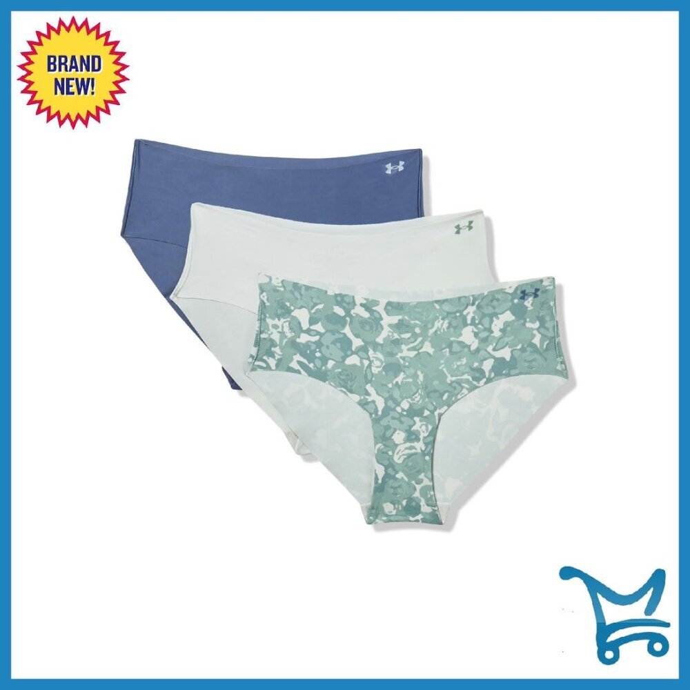 3-Pack No Show Hipster Underwear, Ultra-Soft 4-Way Stretch, Tagless